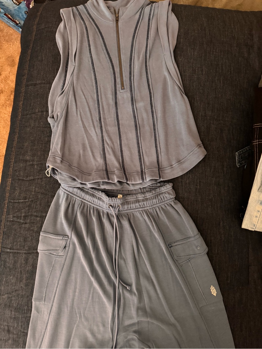the FP Movement by Free People "Off Grid" Vest and Cargo Pants Set